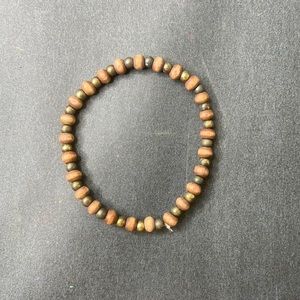 Wooden bead bracelet